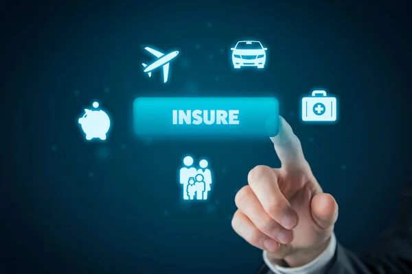 On-line insurance concept Stock Photo