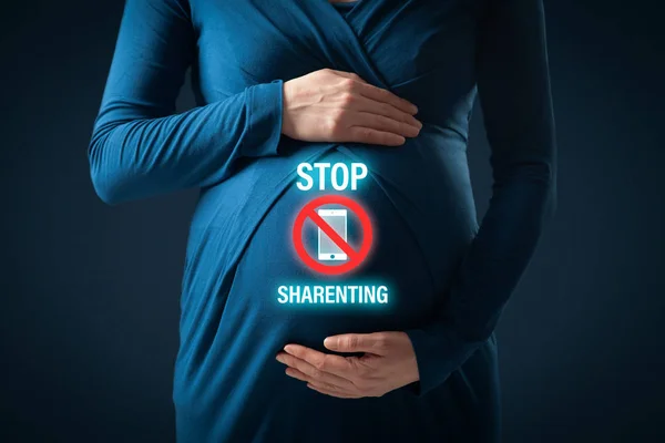 Stop sharenting appeal concept Stock Image