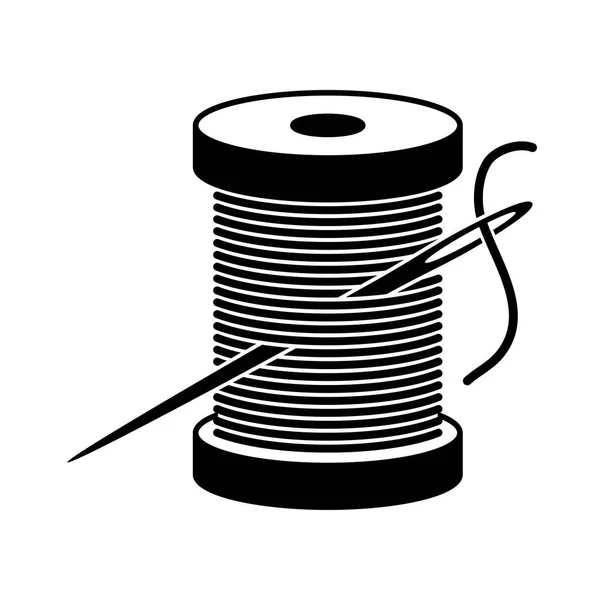 Vector spool icons with sewing needle and thread — Stock Vector ...