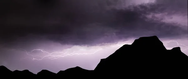 Fantastisk Åskväder Rasar Lynnig Dramatisk Himmel — Stockfoto