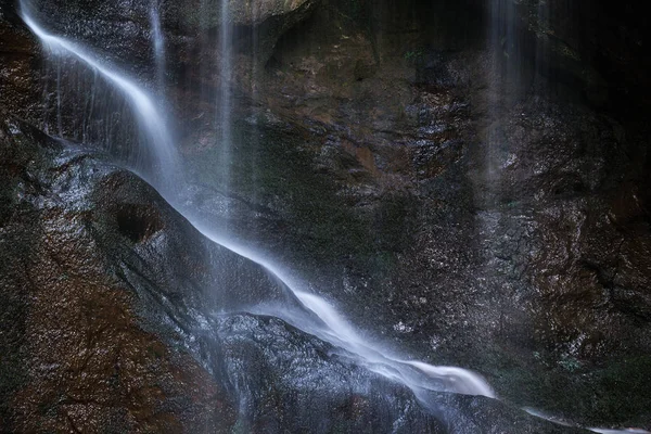 Splendida Tranquilla Lunga Esposizione Cascata Dettaglio Intimo Paesaggio Immagine — Foto Stock