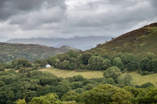 Obraz Pejzaż Piękny Widok Przepaści Spacer Parku Narodowego Snowdonia Widokiem — Zdjęcie stockowe