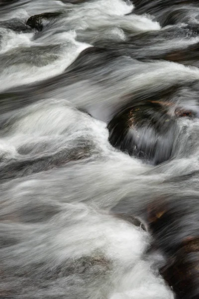 長時間露光の動きで岩の上を流れる川の詳細風景画像のぼかし — ストック写真