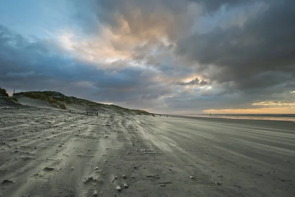 Güzel Kış Gündoğumu Sussex Ngiltere Batı Wittering Plaj Kum Plaj — Stok fotoğraf