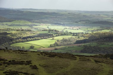 Dartmoor na Haytor gelen görünümün güzel bahar manzara görüntü