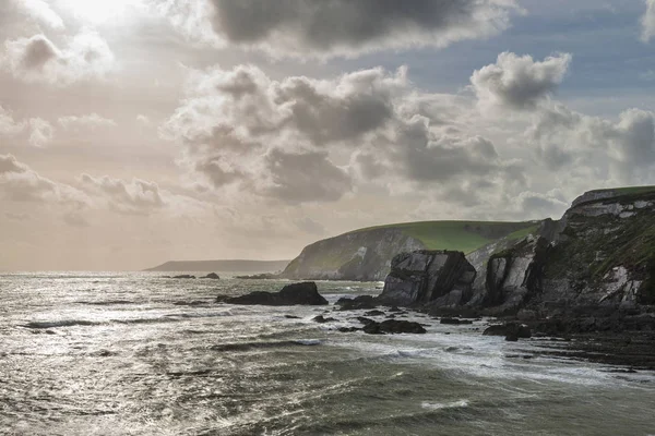 Stunning late evening Spring landscape image of Ayrmer Cove on D — Stock Photo, Image