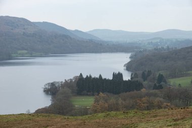Lake District Consiton Su Manzara görüntü n görüntülendi