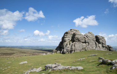 Dartmoor Ulusal Par Haytor Lovely Bahar manzara görüntü