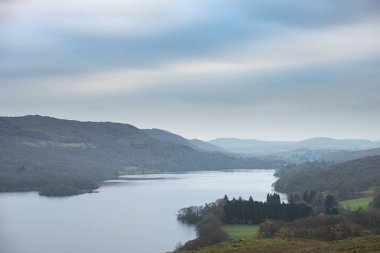 Lake District Consiton Su Manzara görüntü n görüntülendi