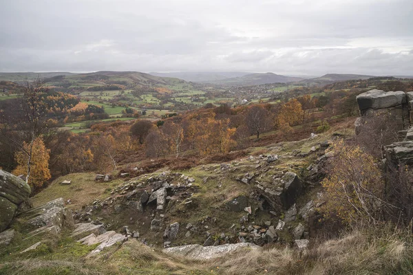 Stunning Autumn Fall landscape scene from Surprise View in Peak