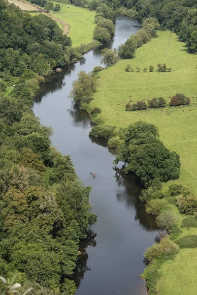 Stunning Summer landscape of view from Symonds Yat over River Wy — Stock Photo, Image