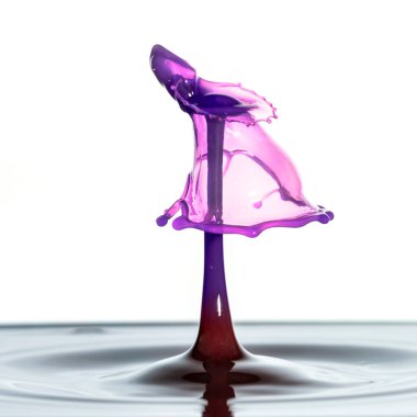 Şaşırtıcı benzersiz soyut su, yüksek hız flaş tekniği kullanılarak çekilen canlı renkli su çarpışmalarıyla fotoğrafçılık görüntülerini serper.