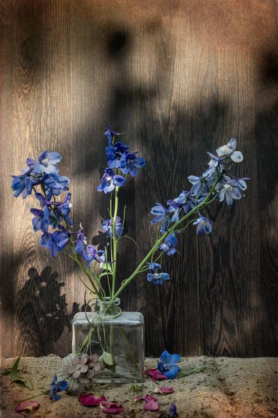 春と夏の季節の花でロマンチックな花や庭Paraphenalia静止画に適用される美しいヴィンテージの外観 — ストック写真