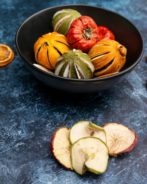 Hermoso Retrato Alimentos Frutas Secas Temporada Wnter Con Fondo Textura — Foto de Stock