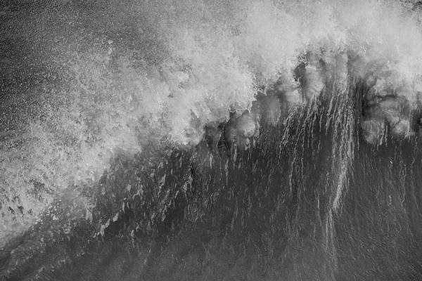 Stunning Image Individual Wave Breaking Cresting Violent Windy Storm Black — Stock Photo, Image