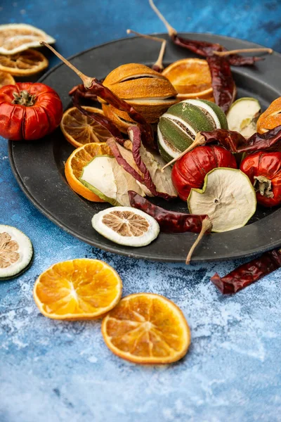 Beautiful Food Portrait Wnter Seasonal Dried Fruits Vintage Texture Background — Stock Photo, Image