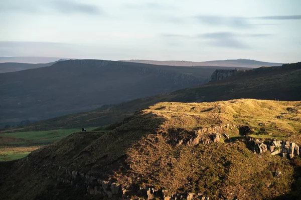 Splendido Peak District National Park Durante Fine Dell Estate Mattina — Foto Stock