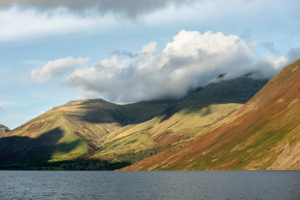 Prachtige Late Zomer Landschap Beeld Van Wasdale Valley Lake District — Stockfoto