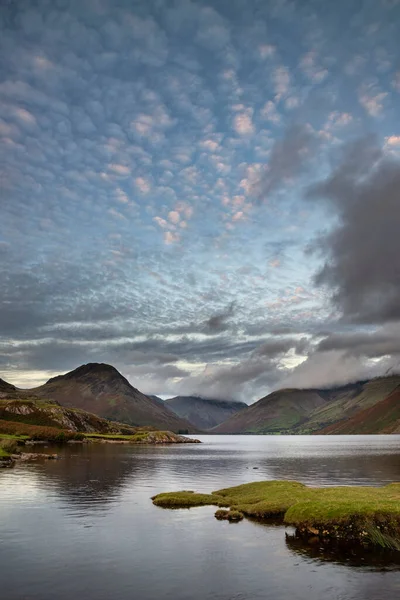 Imagem Impressionante Paisagem Final Verão Wasdale Valley Lake District Olhando — Fotografia de Stock