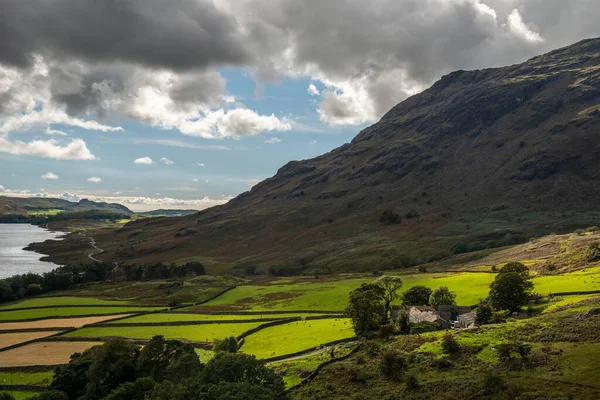 Άποψη Τοπίου Kirk Έπεσε Στο Wasdale Valley Στη Λίμνη District — Φωτογραφία Αρχείου