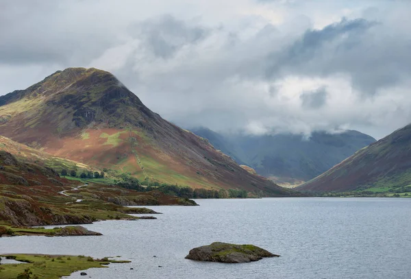Stunning Late Summer Landscape Image Wasdale Valley Lake District Looking — Stock Photo, Image