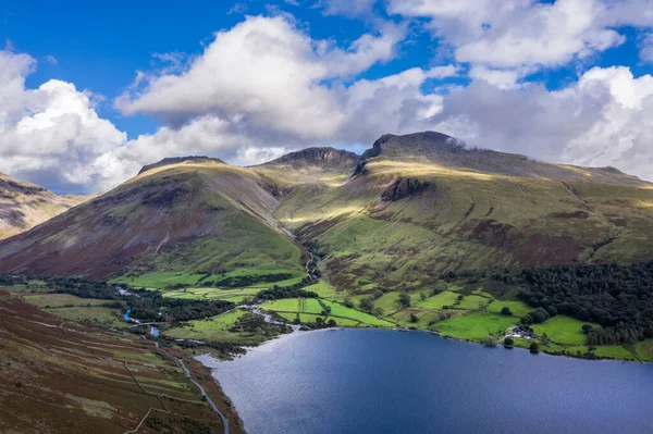 Εκπληκτική Θέα Από Ιπτάμενο Drone Πάνω Από Τοπίο Lake District — Φωτογραφία Αρχείου