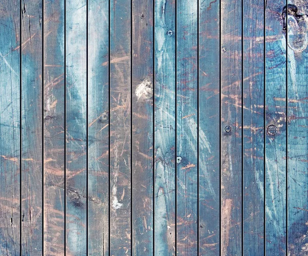 Brown Blue Painted Wood Planks Background Natural Weathered Texture — Stock Photo, Image