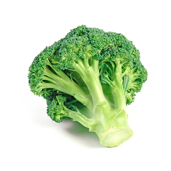 Brócoli Fresco Crudo Como Alimento Saludable Aislado Sobre Fondo Blanco — Foto de Stock