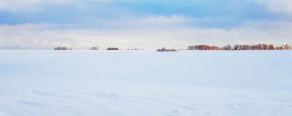 Vista panorâmica da paisagem de inverno idílica: Paisagem gelada com — Fotografia de Stock