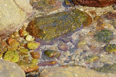 Tayland kıyı taşlarla yatay yukarı kapatın