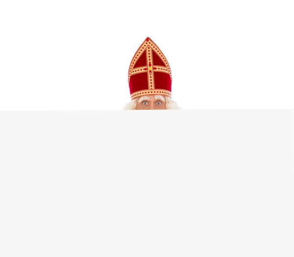 Sinterklaas contenente cartone bianco — Foto Stock