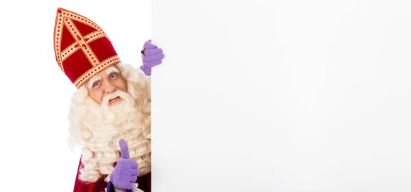 Sinterklaas contenente cartone bianco — Foto Stock