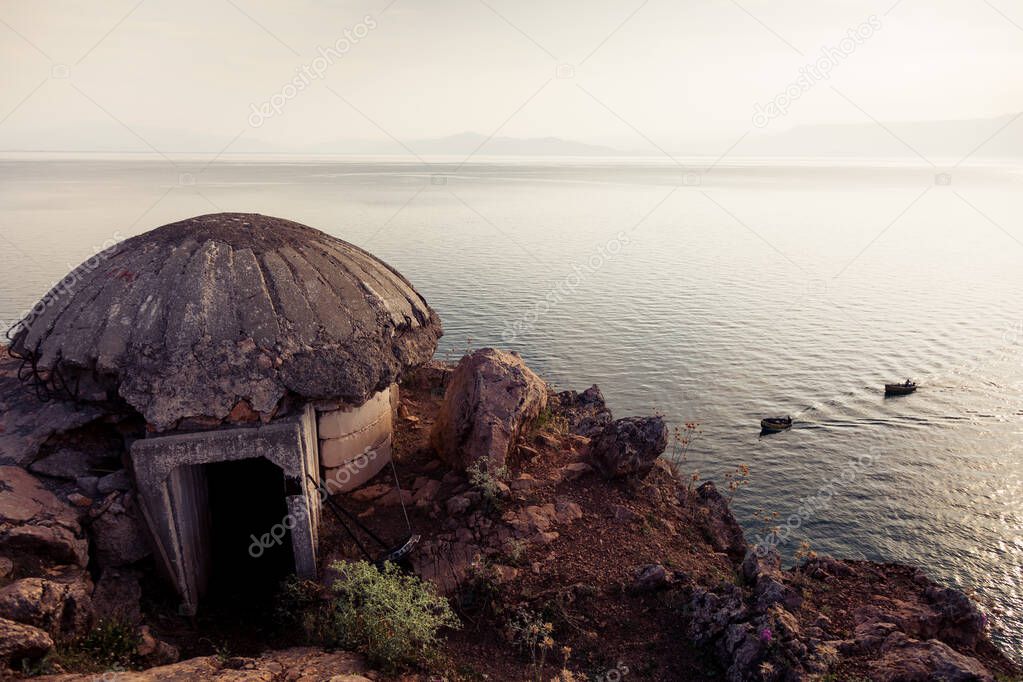 Bunker at Lake Ohrid in Albania