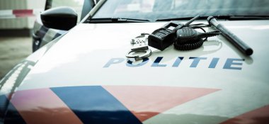 bir polis arabası polis ekipman