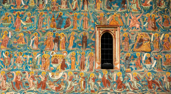 Gura Humorului Romanien Augusti 2019 Det Ortodoxa Klostret Humor Unescos Stockbild