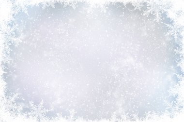 bokeh ışıklar ve kar taneleri ile dekoratif Noel arka plan
