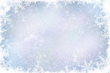 bokeh ışıklar ve kar taneleri ile dekoratif Noel arka plan