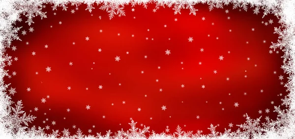 Decorative Christmas background with bokeh lights and snowflakes — Stock Photo, Image