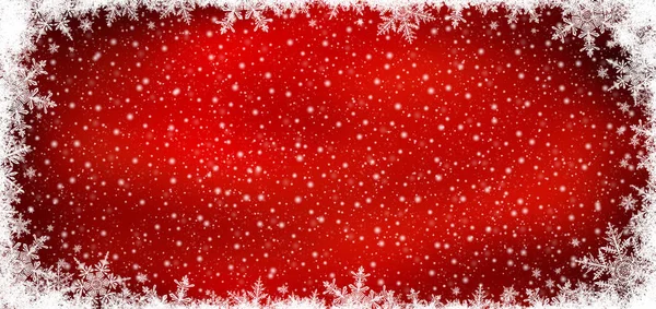 Decorative Christmas background with bokeh lights and snowflakes — Stock Photo, Image