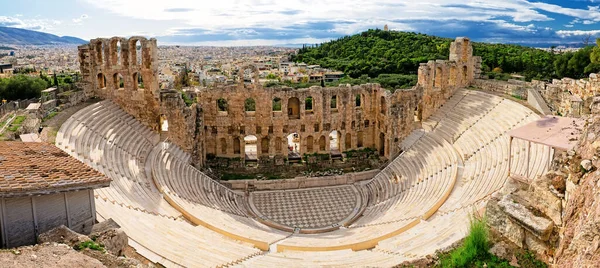 Ωδείο Του Ηρώδη Αττικού Γνωστό Και Ηρώδειο Ηρωδιόν Είναι Ένα — Φωτογραφία Αρχείου