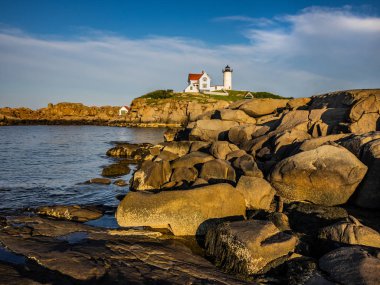 Cape Neddick York, Maine, ABD'de bulunan fener, 
