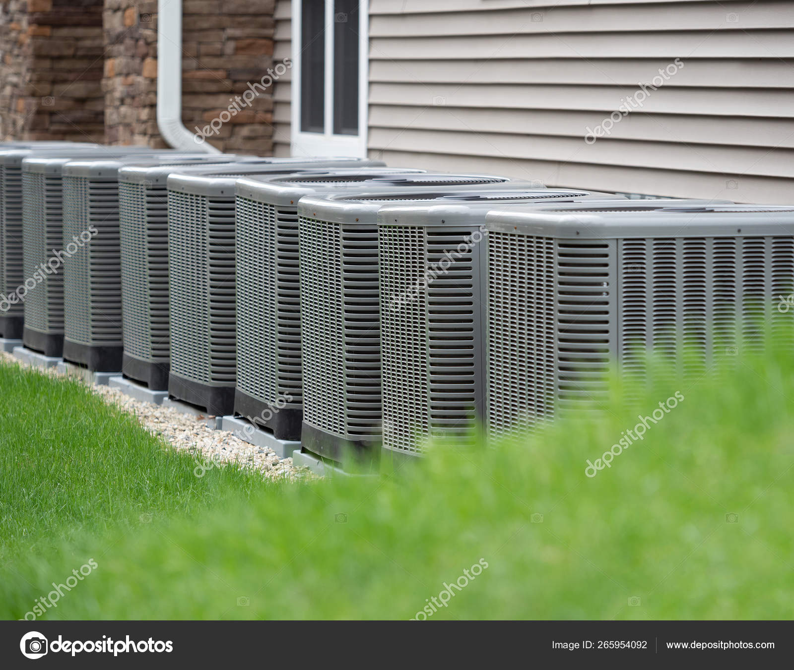 Modern Air Conditioning Heating Units Heat Pumps Used Homes Apartments