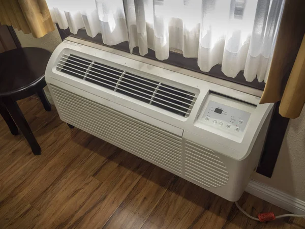Zblízka Klimatizaci Hotelovém Pokoji — Stock fotografie