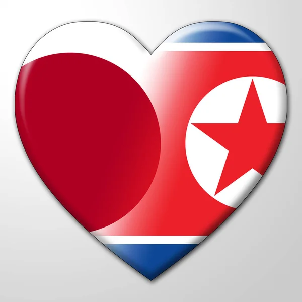 Τόκιο Και Βόρεια Κορέα Της Κορέας Πυρηνικό Ελπίδα Απεικόνιση Ειρήνη — Φωτογραφία Αρχείου