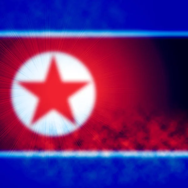 Bandeira Fundo Norte Coreana Com Espaço Cópia Textura Coreia Blur — Fotografia de Stock