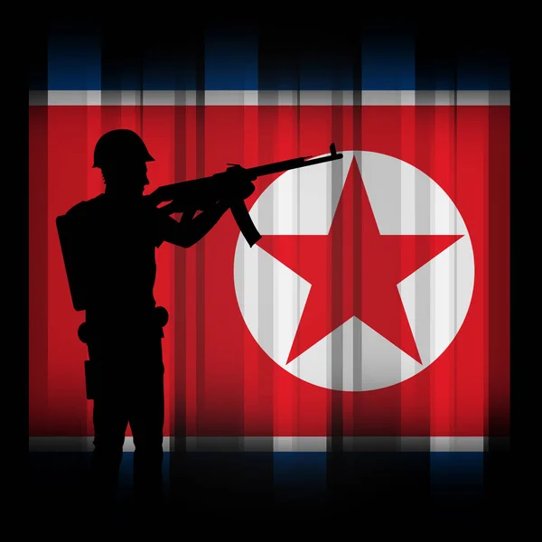 Nordkorea Armén Militär Soldater Illustration Nordkorea Infanteri Konfrontation Eller Battlefield — Stockfoto