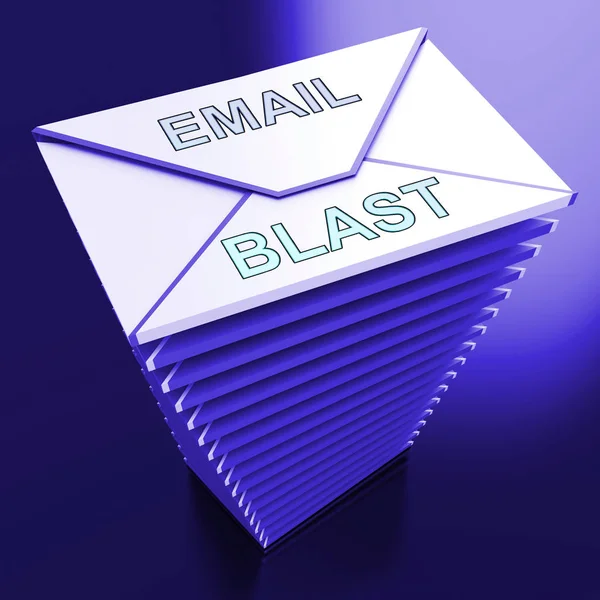 Promoción Del Boletín Email Blast Que Entrega Representación Muestra Lista — Foto de Stock