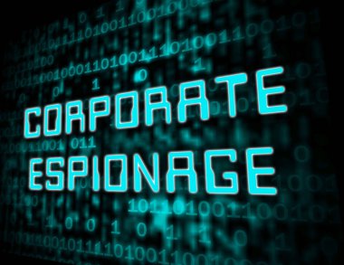 Ticari iş dolandırıcılık veya profesyonel hırsız tehdit kurumsal casusluk gizli Cyber 3D çizim kesmek gösterir