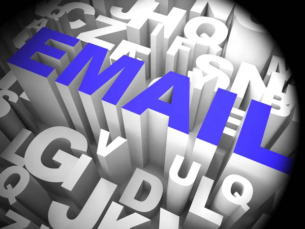 电子邮件首选项邮箱配置文件设置3D 呈现显示选择要接收或阻止电子邮件的配置 — 图库照片
