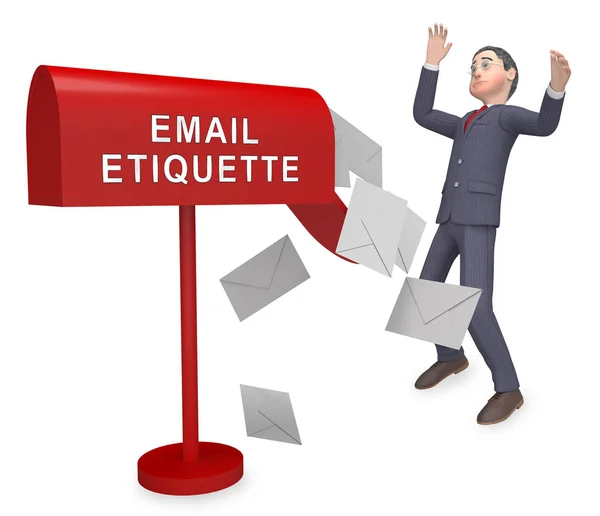 Mail Etiquette Elektronisch Bericht Regels Rendering Shows Juiste Electronic Mail — Stockfoto